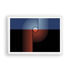 Plakát v bílém rámu - V geometrickém objetí - 100x70 cm