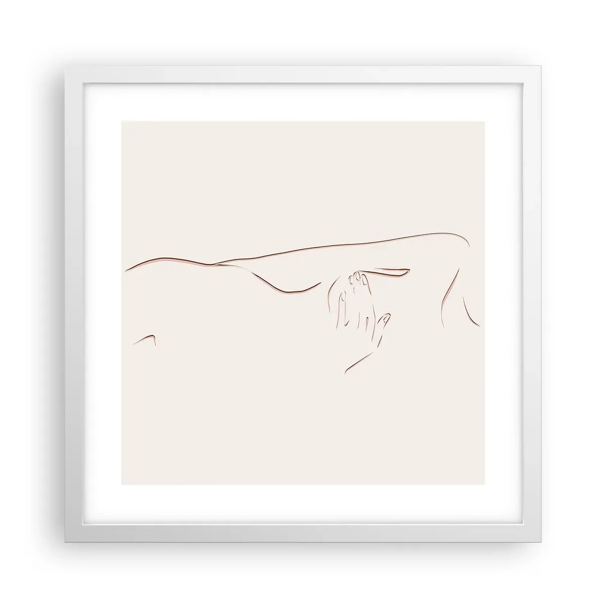 Plakát v bílém rámu - Tvar touhy - 40x40 cm