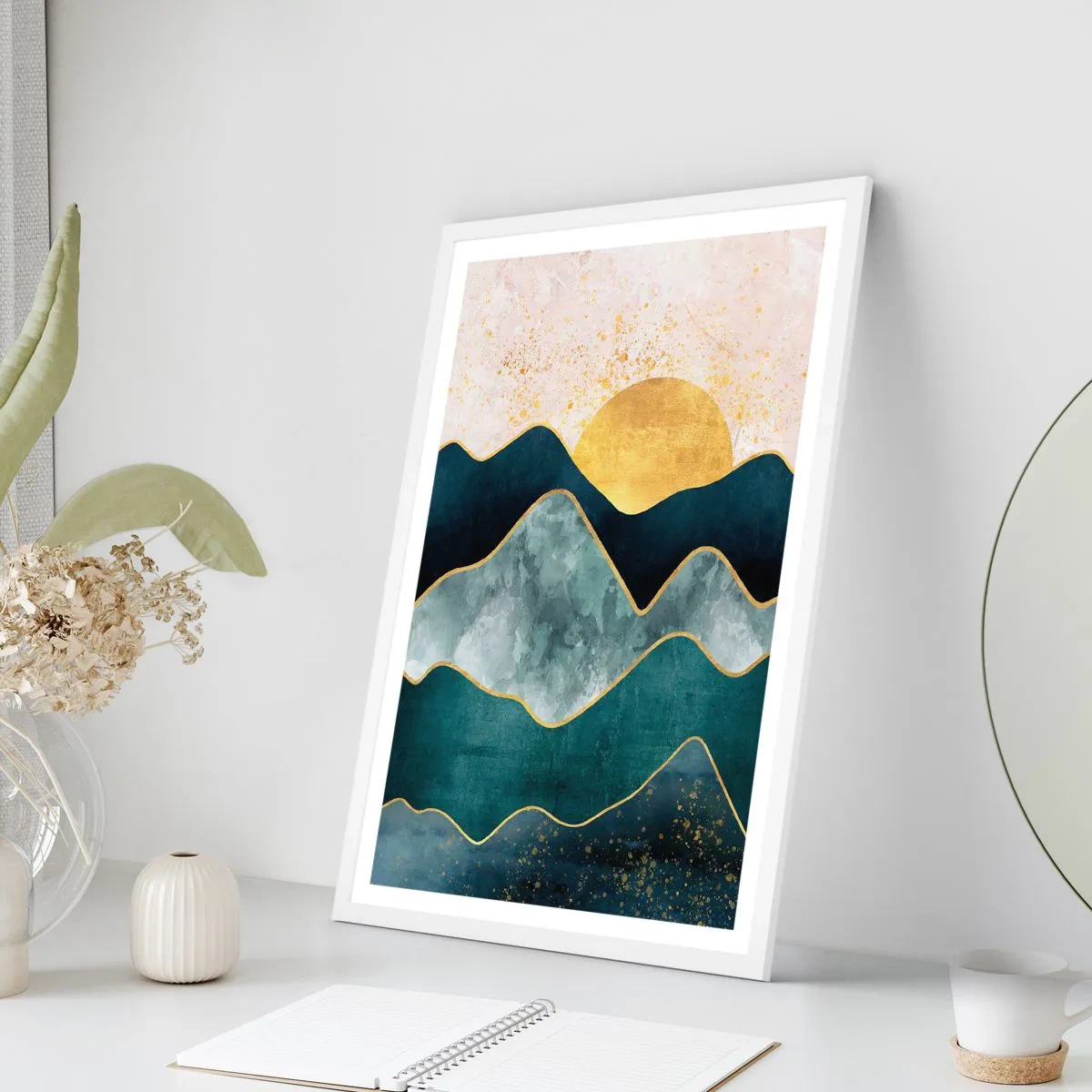 Plakát v bílém rámu - Za sedmero horami - 70x100 cm