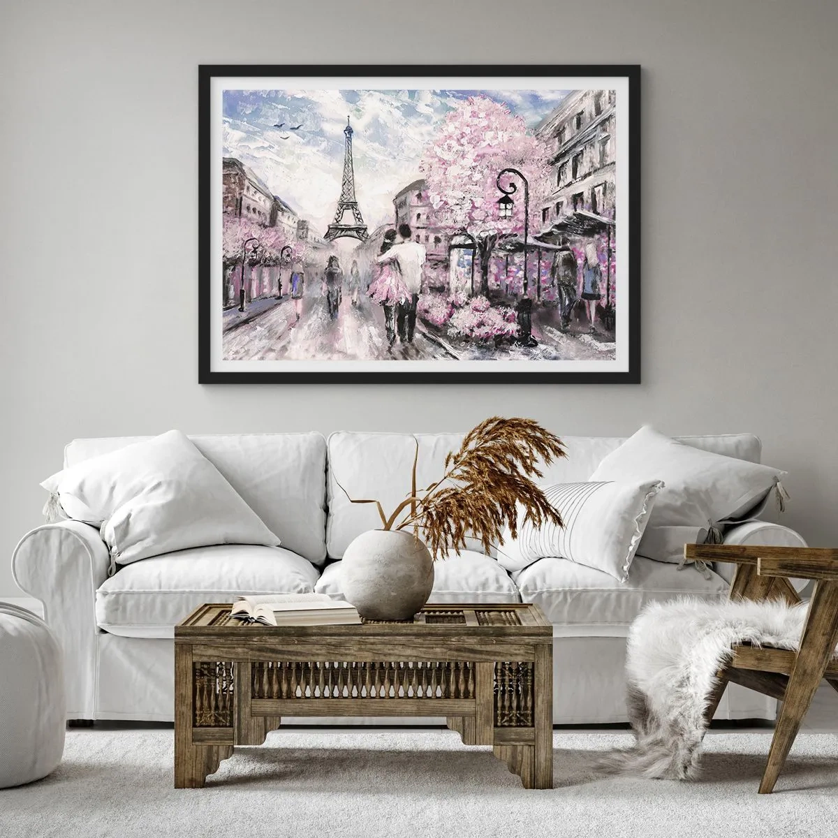 Plakát v černém rámu - Když se zamilovat, tak jenom v… - 70x50 cm
