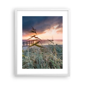 Plakát v bílém rámu - Neodváto větrem - 40x50 cm