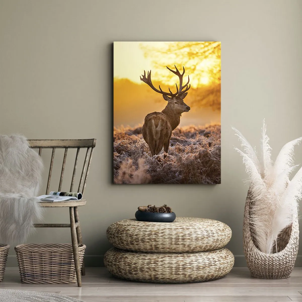 Obraz na plátně - Král podzimního lesa - 45x80 cm