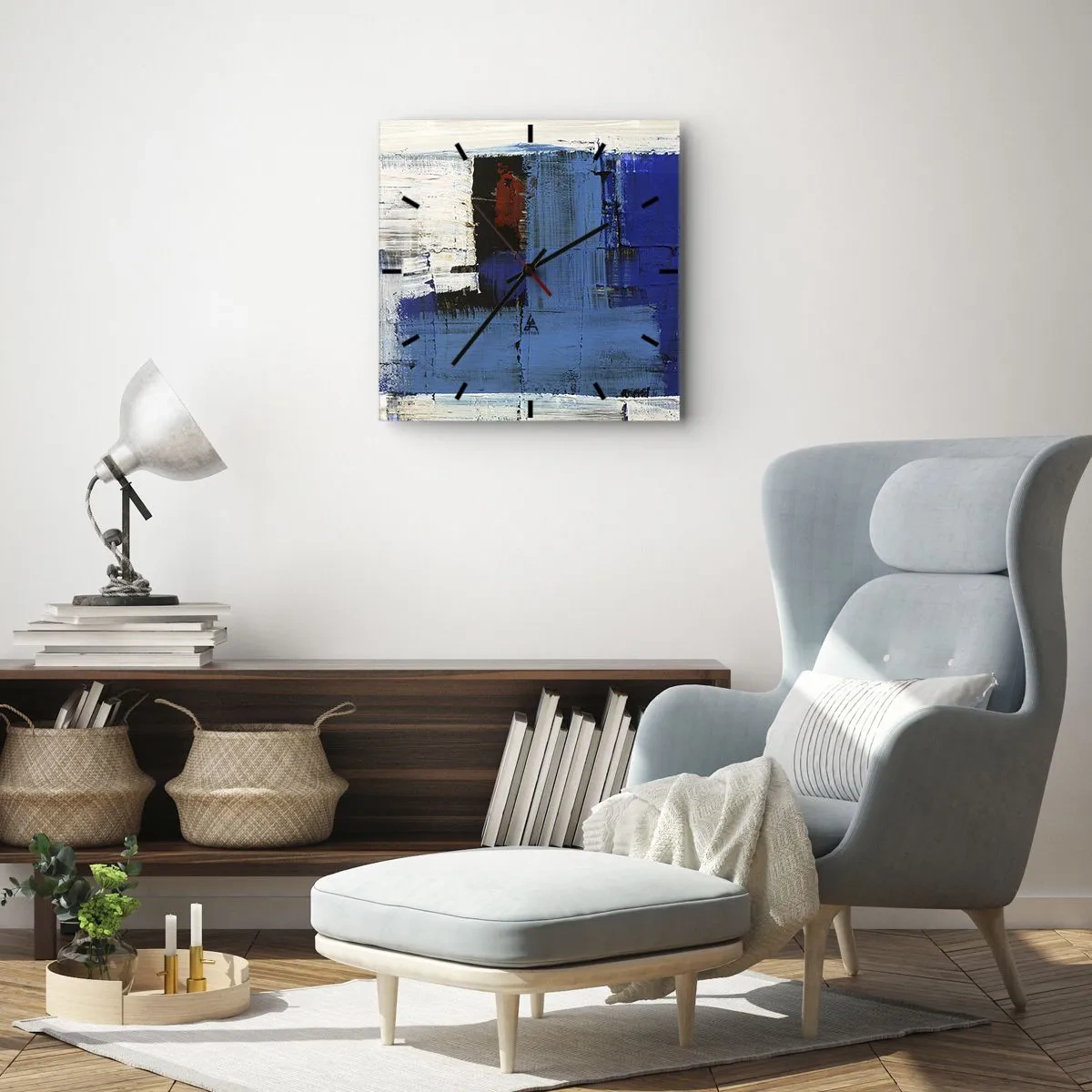 Nástěnné hodiny - Tajemství modré - 30x30 cm