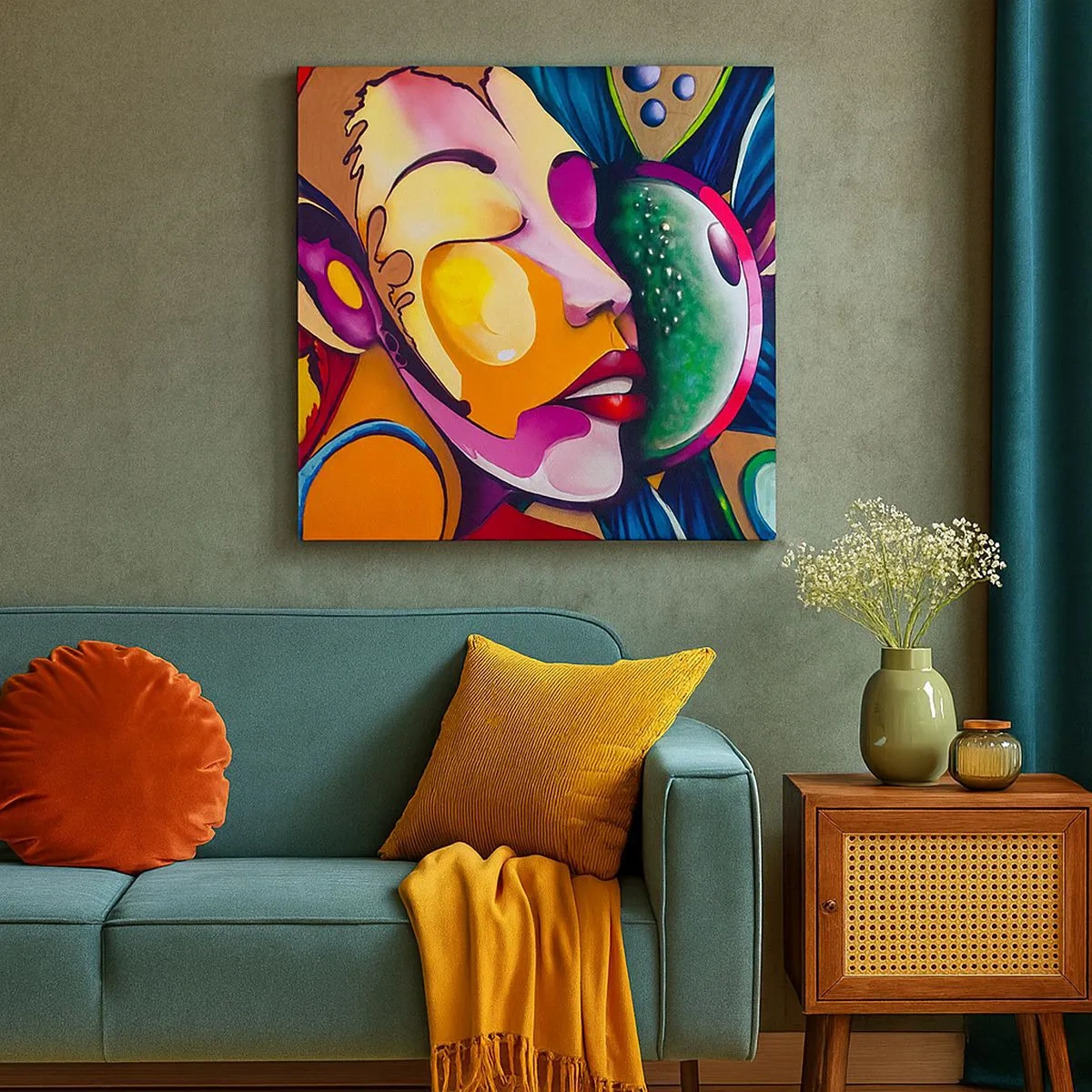 Obraz na plátně - Dotknout se barvou - 30x30 cm