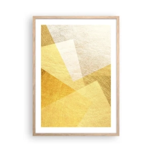 Plakát v rámu světlý dub - Počasí geometrie - 50x70 cm