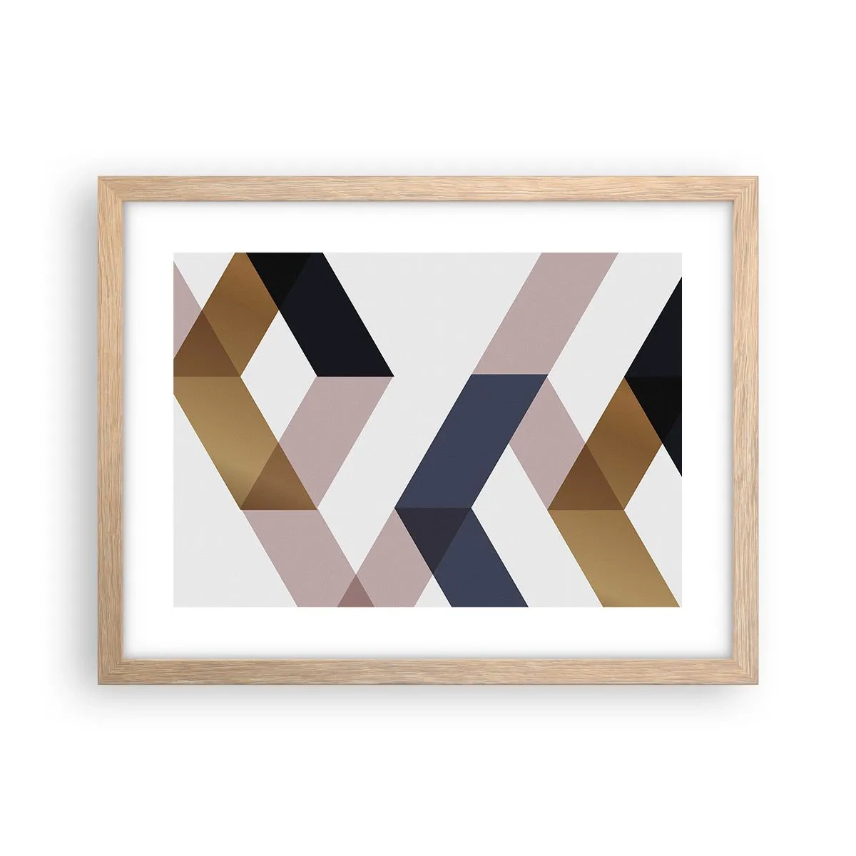 Plakát v rámu světlý dub - Roviny a úhly - 40x30 cm