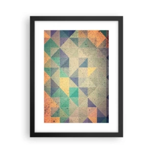 Plakát v černém rámu - Republika trojúhelníků - 30x40 cm