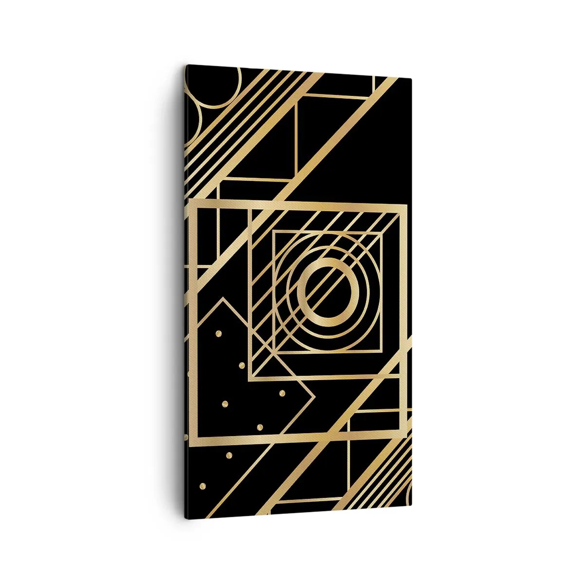 Obraz na plátně - Zlatá geometrie - 45x80 cm