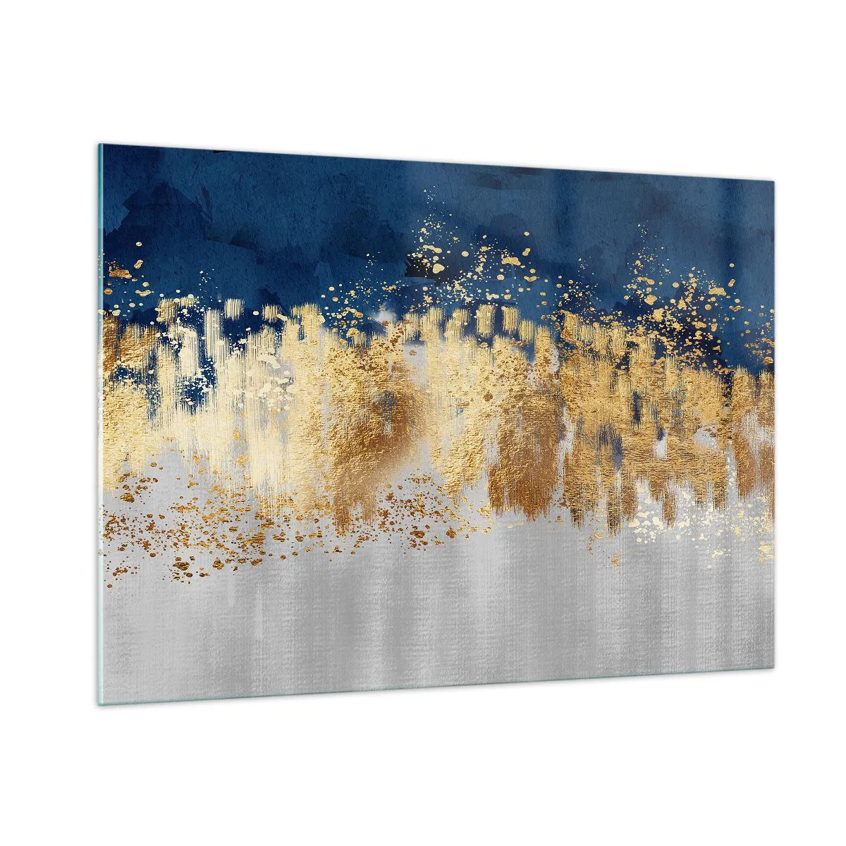 Obraz na skle - Moderní kompozice s jiskrou - 100x70 cm