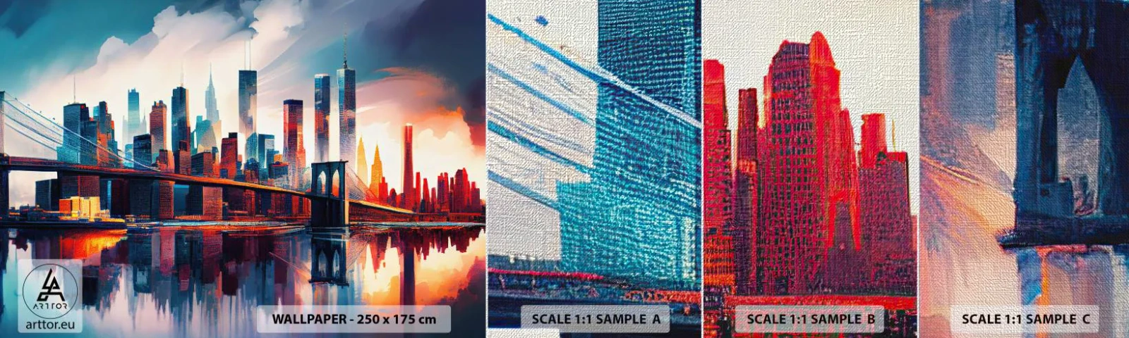 Vzor Fototapety Premium Canvas - Famózní New York - Město, Most, Architektura - 100x30 cm