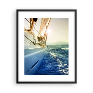 Plakát v černém rámu - Za dobrodružstvím - 40x50 cm