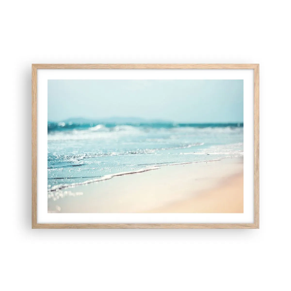 Plakát v rámu světlý dub - Teplo a hluk - 70x50 cm