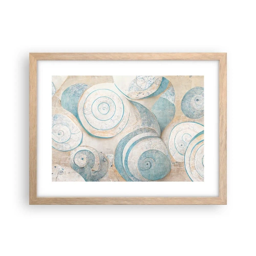 Plakát v rámu světlý dub - Co skrývá mušle? - 40x30 cm