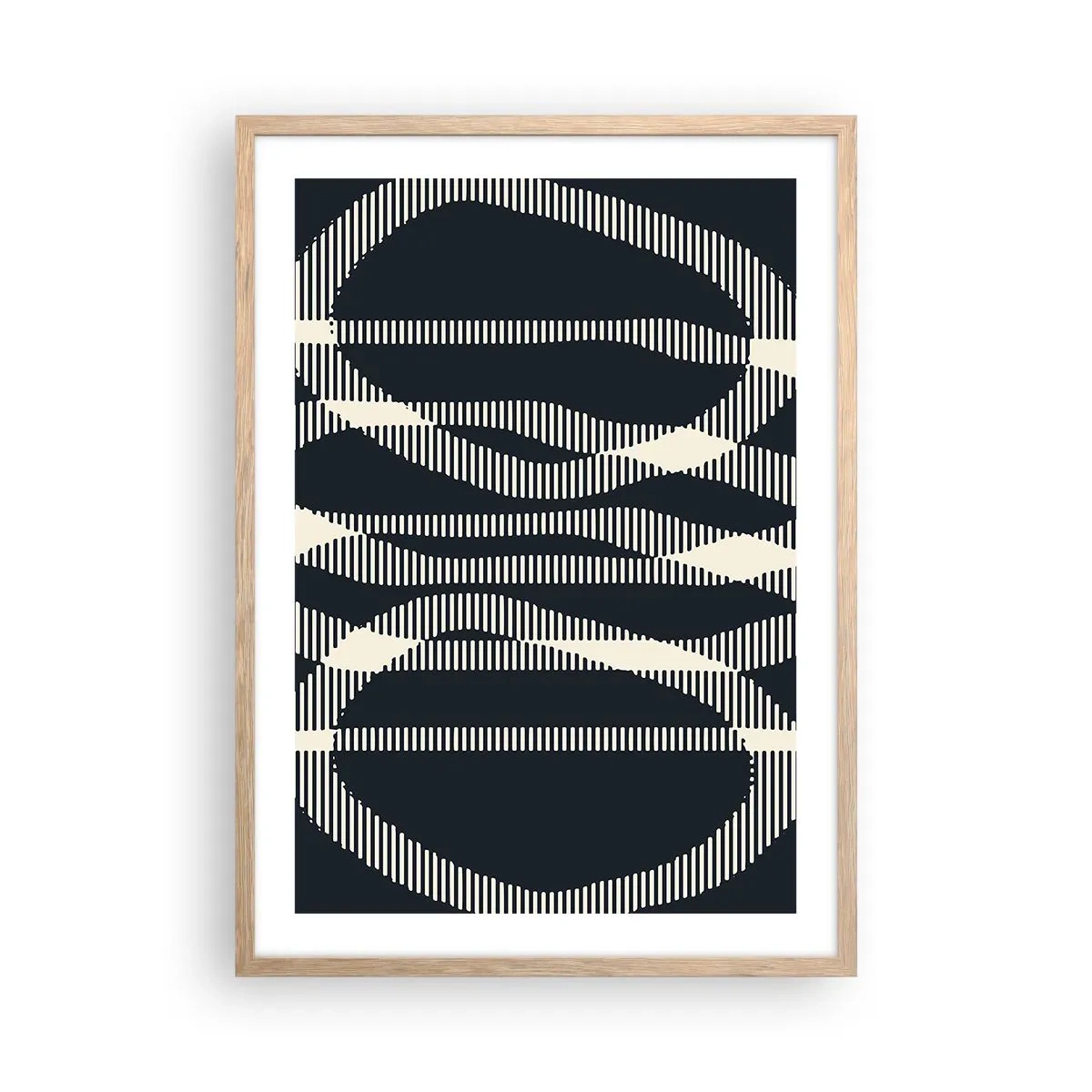 Plakát v rámu světlý dub - Pokus o prolomení temnoty - 50x70 cm