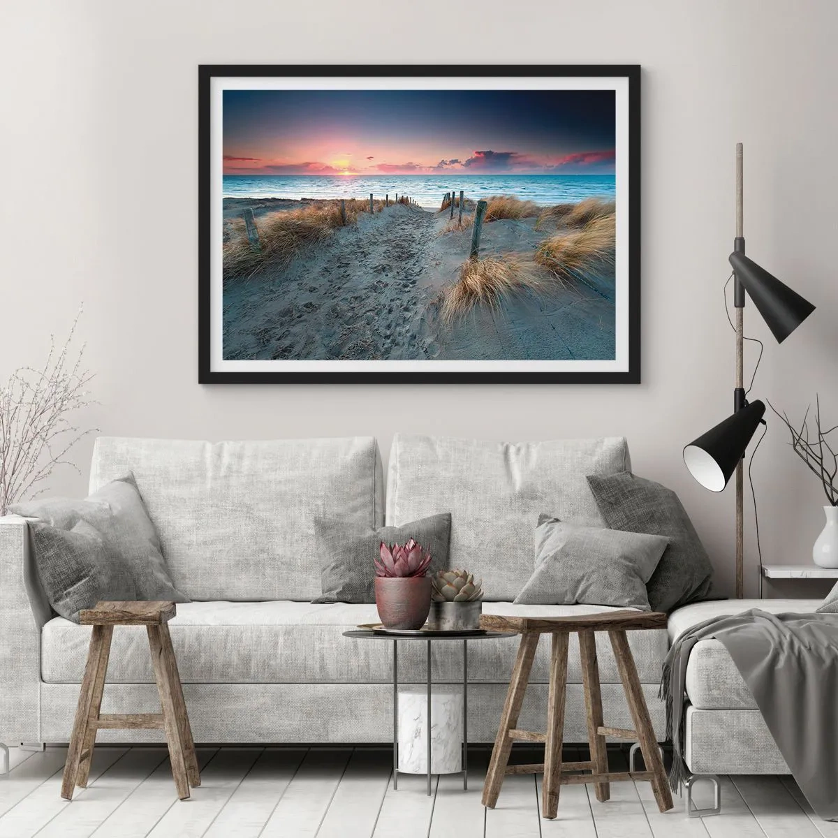 Plakát v černém rámu - Za trochu lásky šel bych světa kraj… - 70x50 cm