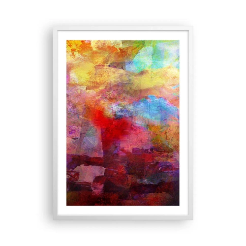Plakát v bílém rámu - Podívat se doprostřed duhy - 50x70 cm