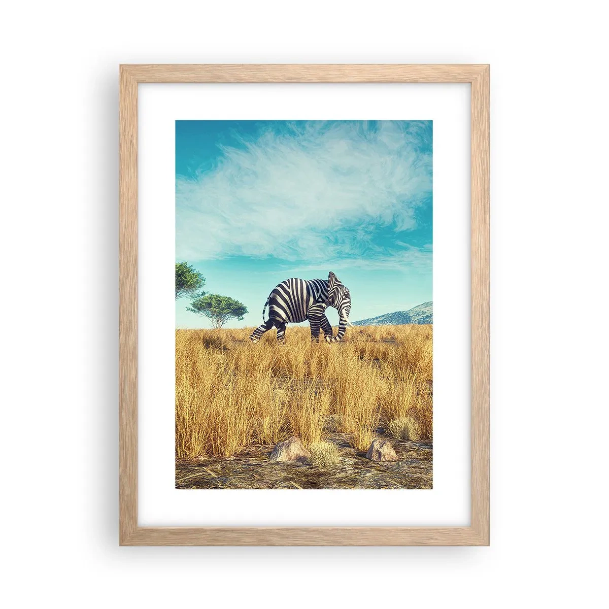 Plakát v rámu světlý dub - Šedá už není v módě - 30x40 cm