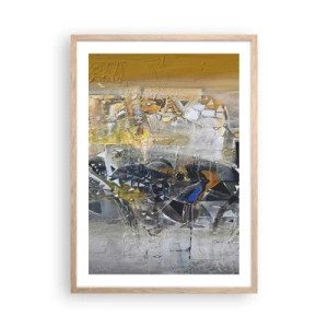 Plakát v rámu světlý dub - Všechno se podaří - 50x70 cm