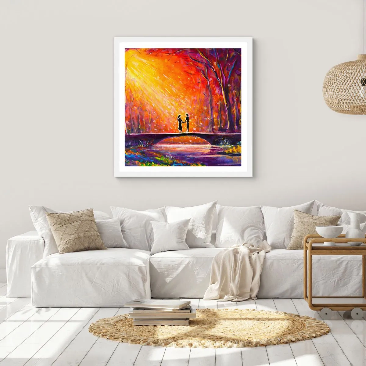 Plakát v bílém rámu - Nebe je taky miluje - 40x40 cm