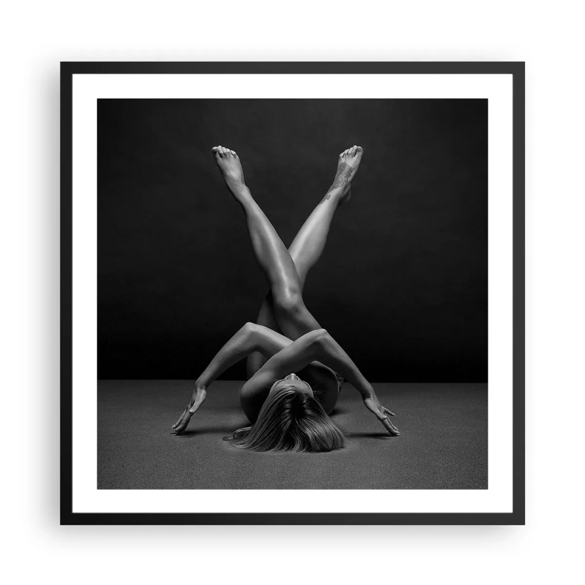 Plakát v černém rámu - Geometrie nahoty - 60x60 cm