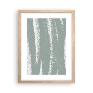 Plakát v rámu světlý dub - Abstrakce v zimním stylu - 30x40 cm
