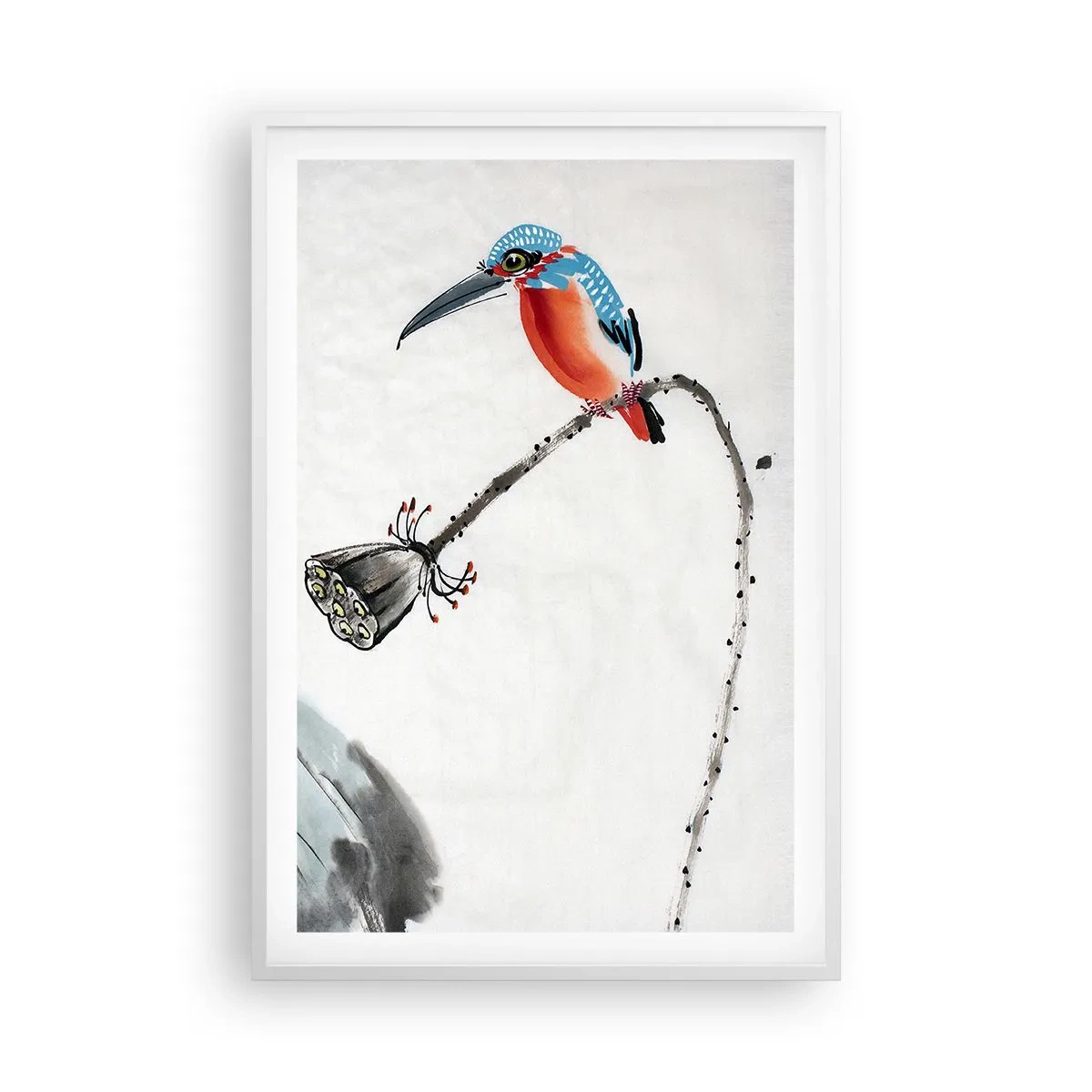 Plakát v bílém rámu - Život louky - 61x91 cm