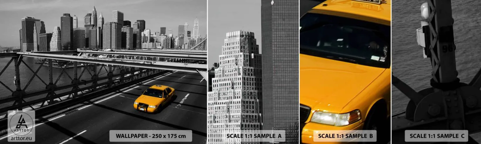 Vzor Fototapety Samolepicí Deluxe Sticker - Barva velkoměsta - Město, New York, Architektura - 100x30 cm