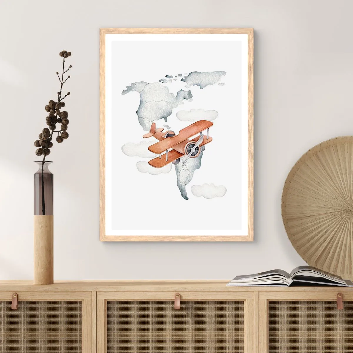 Plakát v rámu světlý dub - V průkopnickém duchu - 40x50 cm