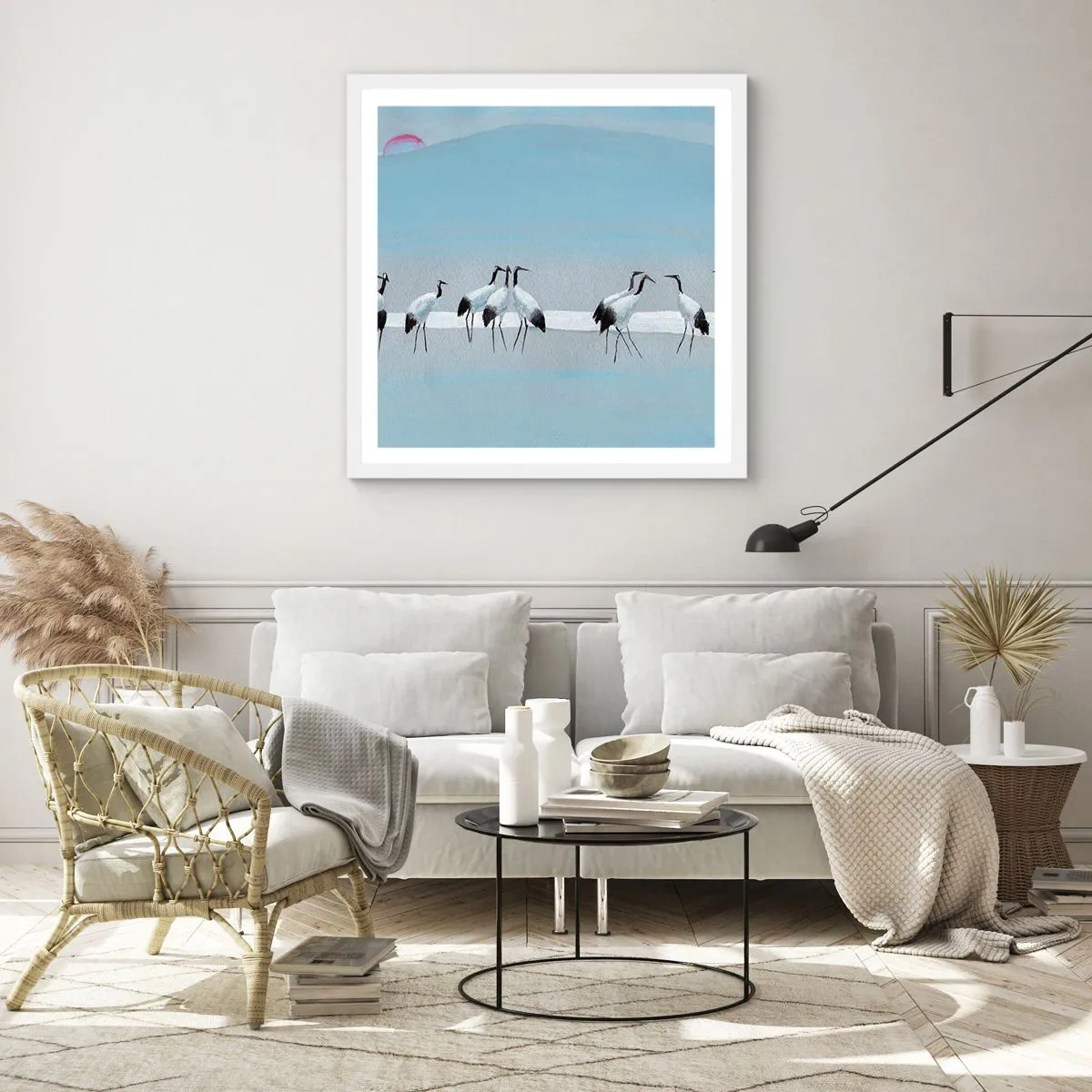 Plakát v bílém rámu - Po horkém dni - 30x30 cm