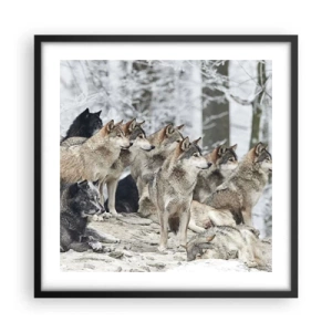 Plakát v černém rámu - Rodina a přátelé - 50x50 cm