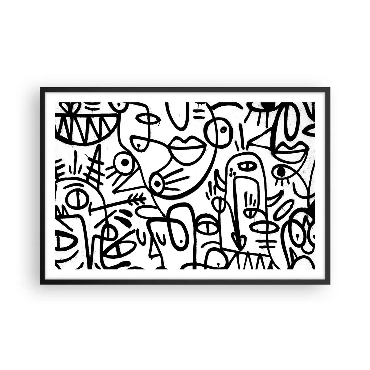 Plakát v černém rámu - Tváře a přeludy - 91x61 cm