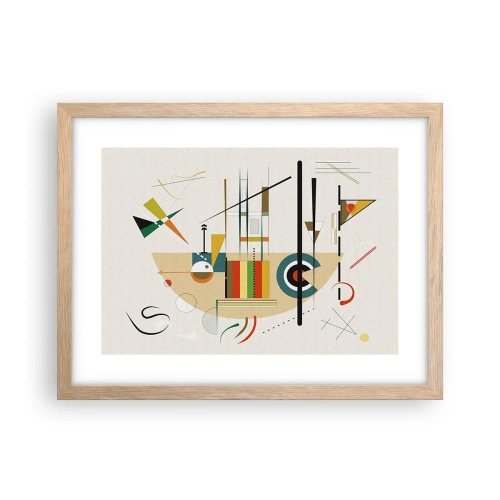 Plakát v rámu světlý dub - A svět se směje - 40x30 cm