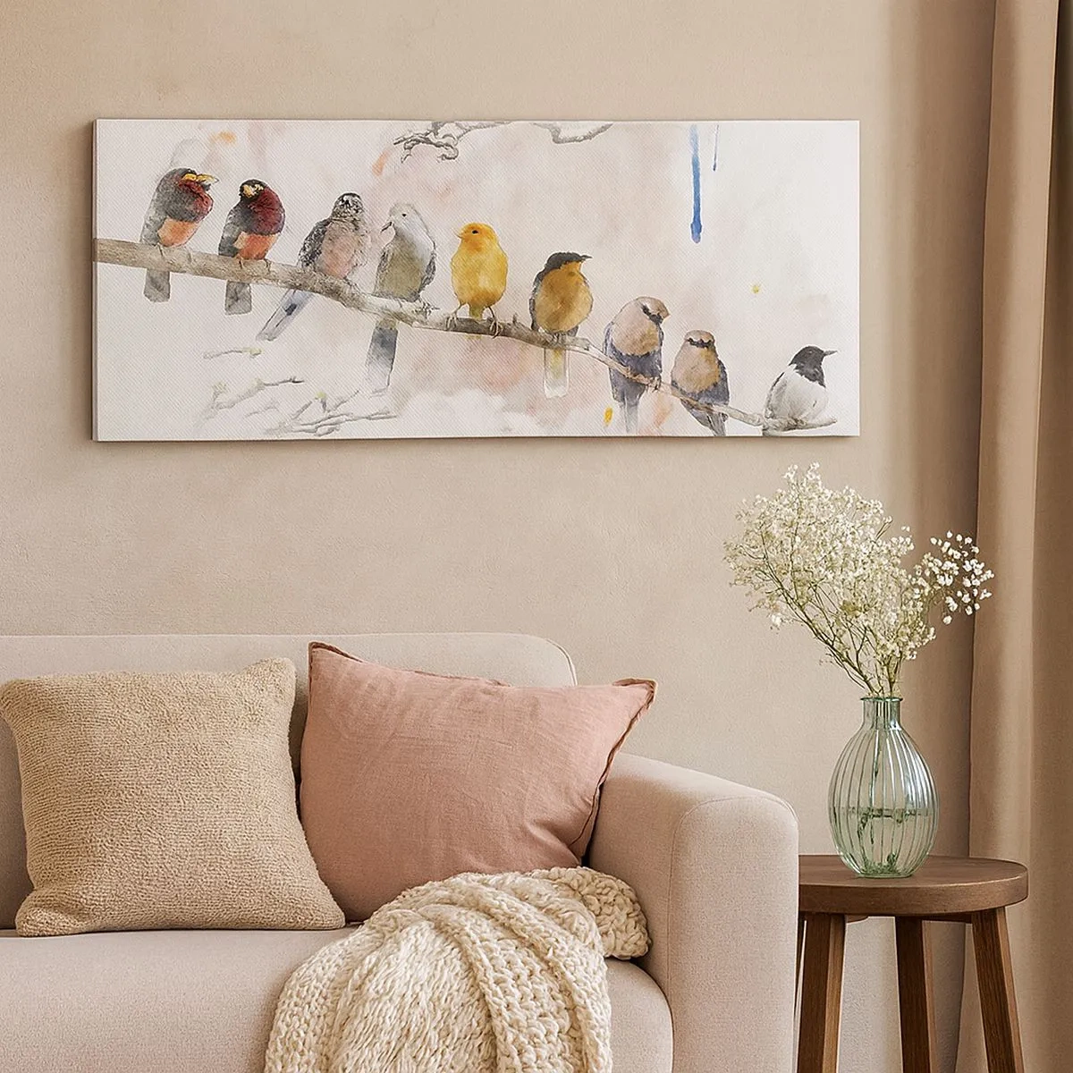 Obraz na plátně - Okřídlené setkání - 100x40 cm