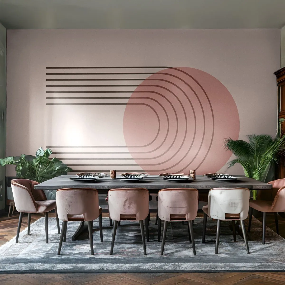 Fototapeta Standard Eco - Minimalistická abstrakce s geometrickými tvary - 100x70cm - Neodolatelná přitažlivost - Moderní nástěnná dekorace do obývacího pokoje a ložnice ARTTOR