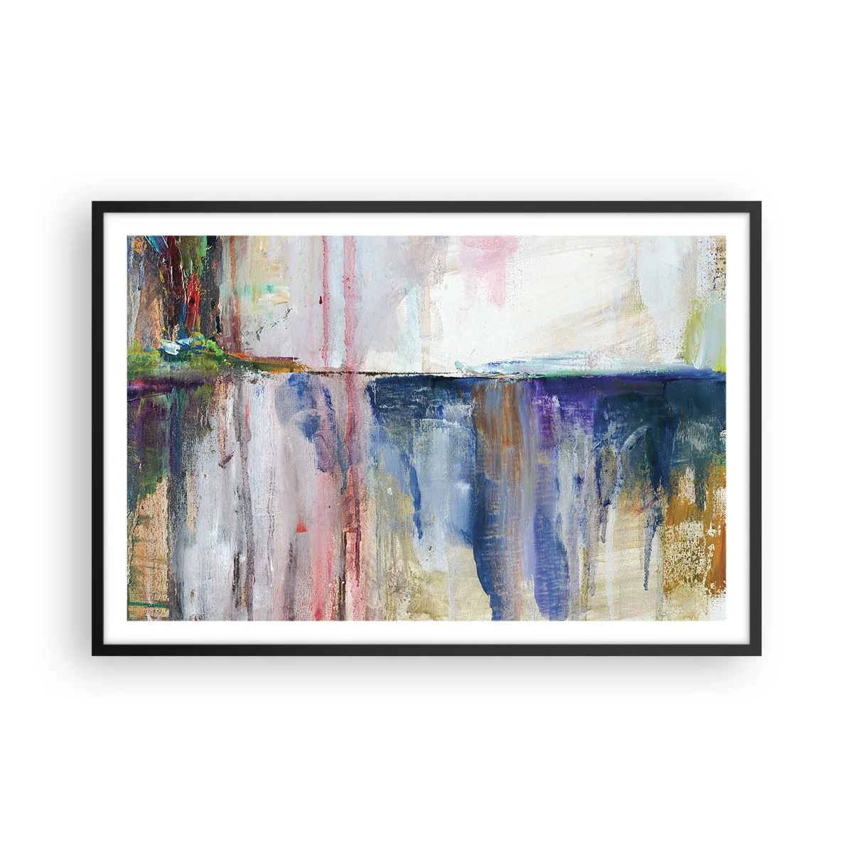Plakát v černém rámu - Barevné dojmy a asociace - 91x61 cm