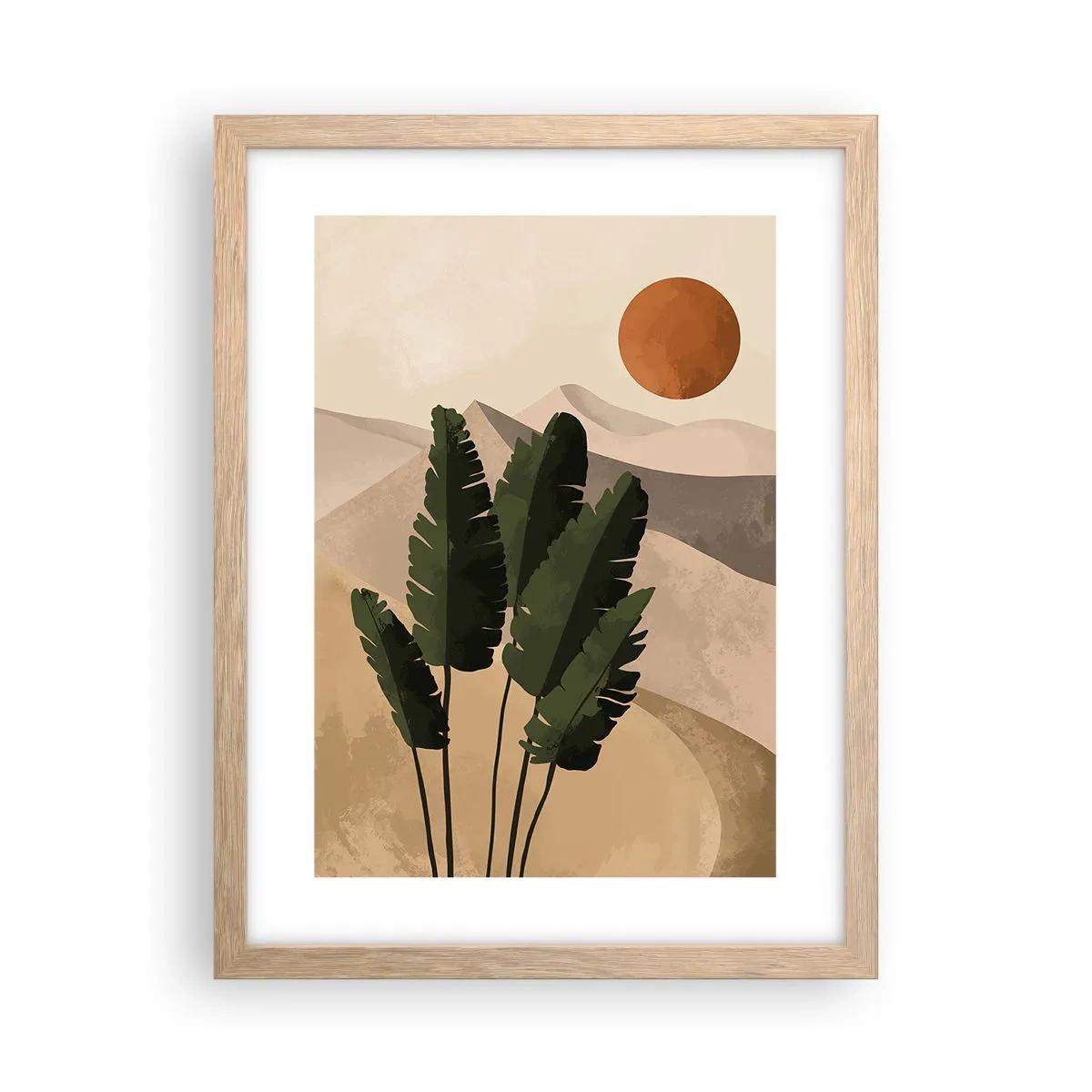 Plakát v rámu světlý dub - Triumf života - 30x40 cm