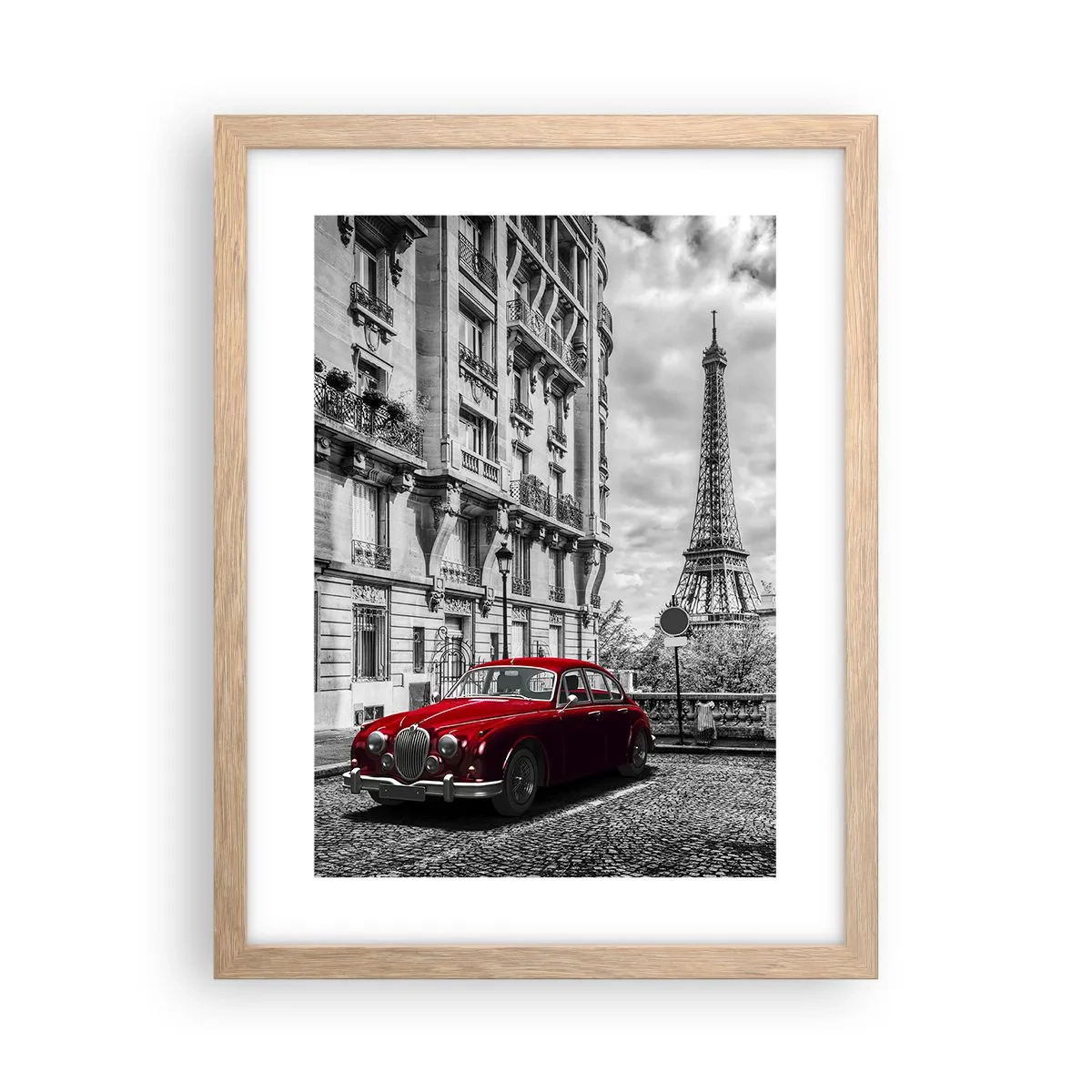 Plakát v rámu světlý dub - Dravec ve městě - 30x40 cm