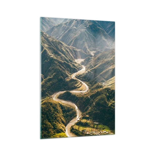 Obraz na skle - Přímo ze srdce hor - 70x100 cm