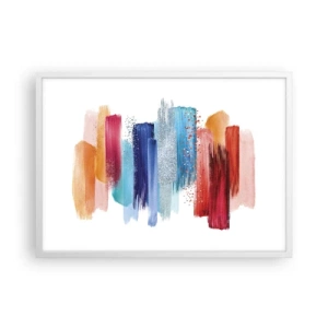 Plakát v bílém rámu - Nahoru a dolů  - 70x50 cm