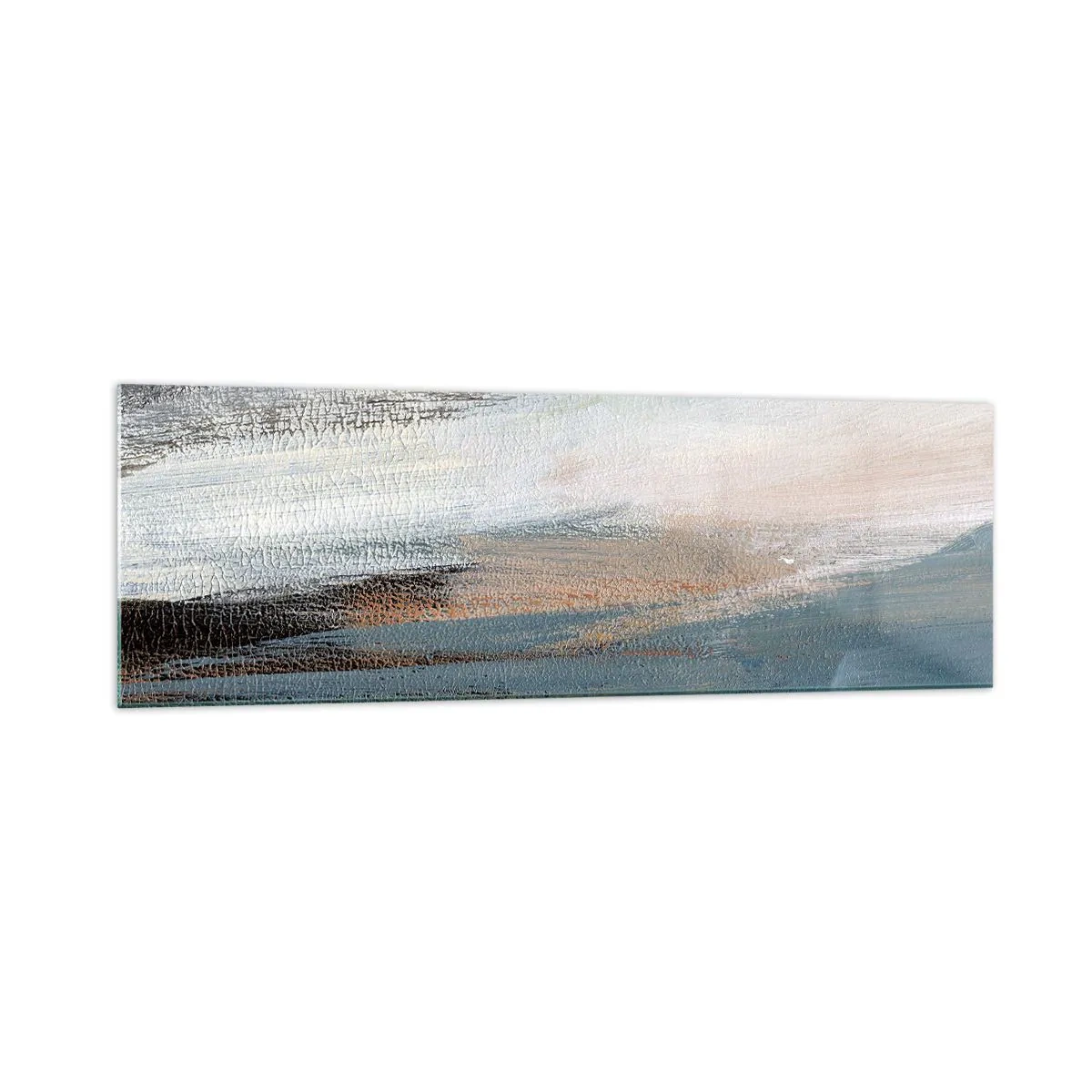 Obraz na skle - Abstrakce: severní krajina - 160x50 cm