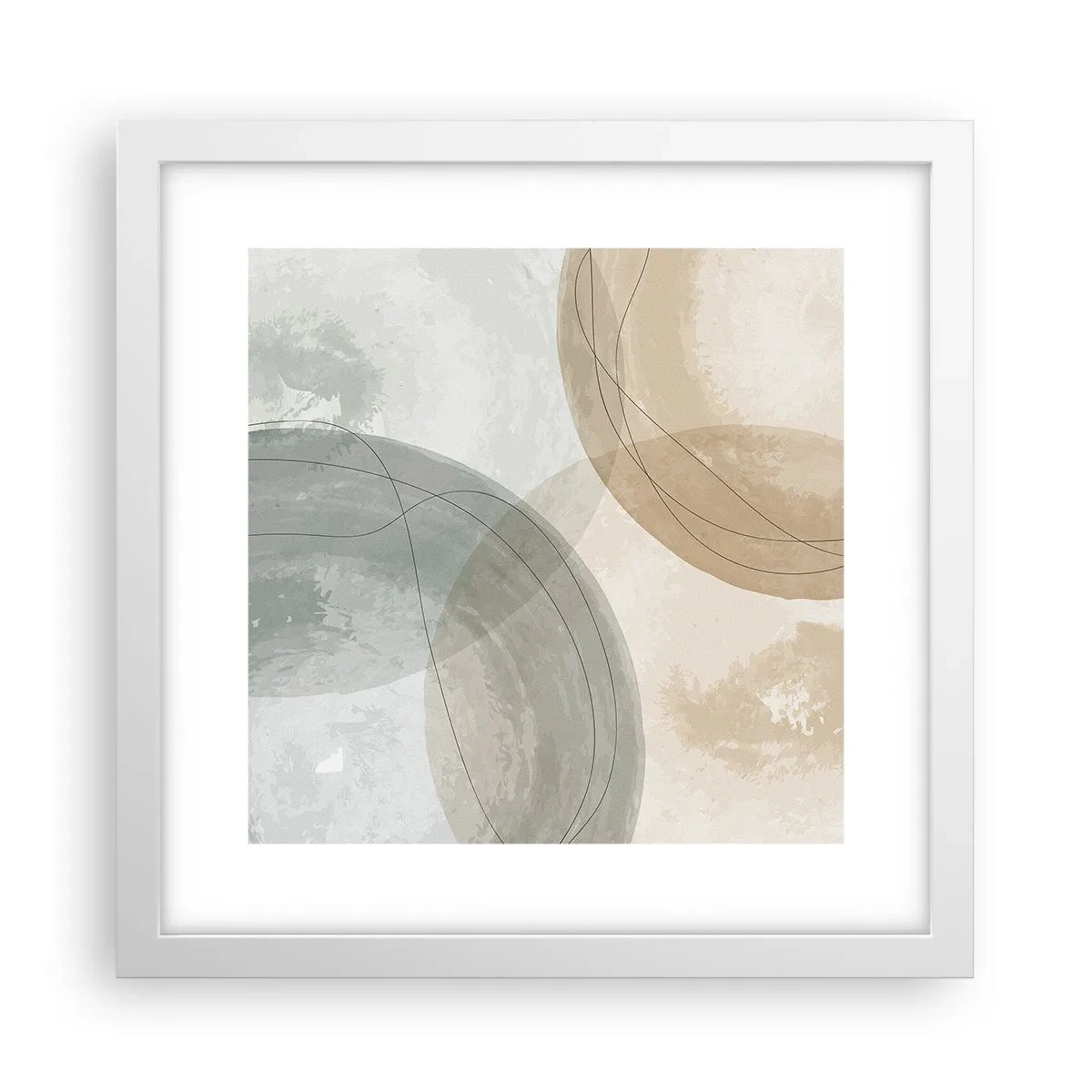 Plakát v bílém rámu - Pronikání světů - 30x30 cm