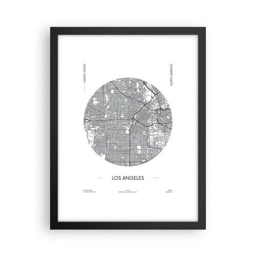 Plakát v černém rámu - Anatomie Los Angeles - 30x40 cm