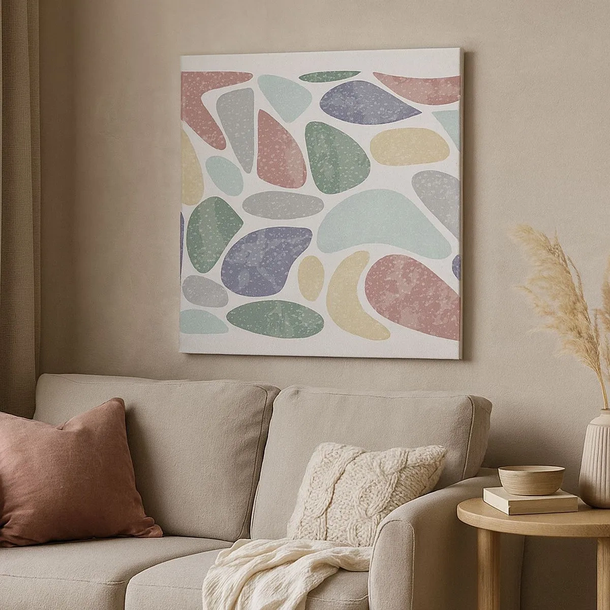 Obraz na plátně - Mozaika práškových barev - 30x30 cm