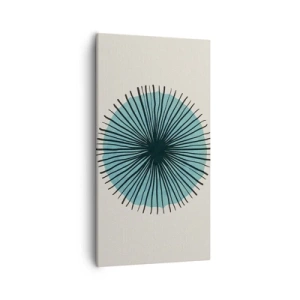 Obraz na plátně - Zářící modrá - 55x100 cm