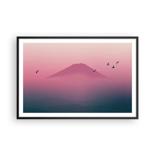 Plakát v černém rámu - Poutníci nad oblaky - 91x61 cm
