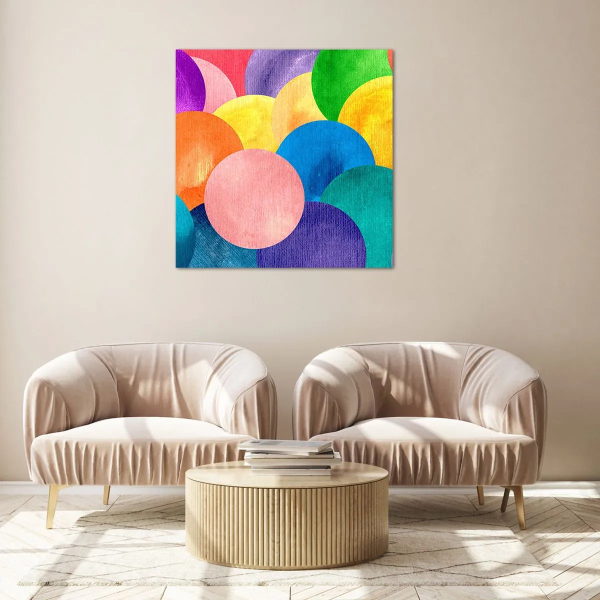 Obraz na skle - Původní plnost života - 60x60 cm