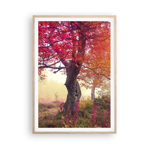 Plakát v rámu světlý dub - Šílenství rozkvětu - 70x100 cm
