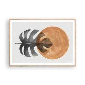 Plakát v rámu světlý dub - Vždy slunce - 100x70 cm