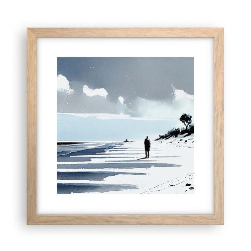 Plakát v rámu světlý dub - O samotě - 30x30 cm