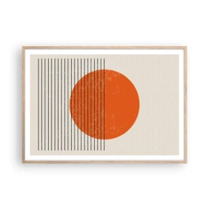 Plakát v rámu světlý dub - Vždy slunce - 100x70 cm